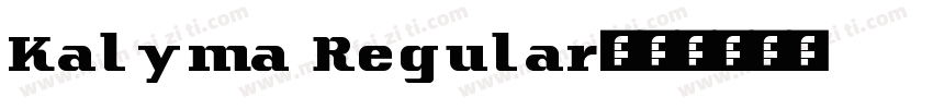 Kalyma Regular字体转换